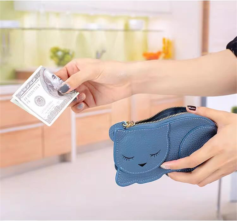 ルナリ 猫型 キーケース 小銭入れ 薄型 スリム コインケ ス 小物入れ 173