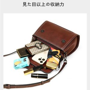 ショルダーバッグ レディース 牛革 3way 斜め 掛け バッグ ハンドバッグ レトロ かるい かばん