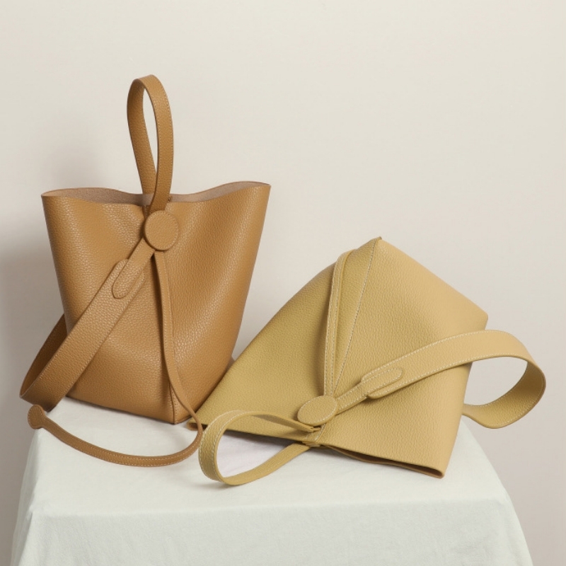 ビルディングブロック BUCKET バケット 巾着 レザー ショルダー バッグ 