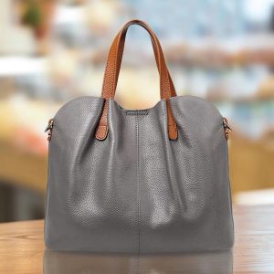 ビジネス バッグ トート 革 ショルダー バッグ 3way ショルダー バッグ レディース 人気 斜 めがけ 30 代 通勤 バッグ レディース 軽い a4 バケツバッグ 牛革 普段 使い の カバン - 001