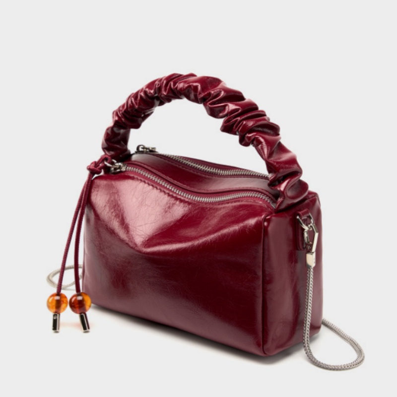 バッグ レディース 人気 シャーリング ショルダー バッグ チェーン ショルダー バッグ 大人 可愛い バッグ 30 代 ミニ ポシェット 本 革 バッグ レディース おしゃれ