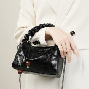 バッグ レディース 人気 シャーリング ショルダー バッグ チェーン ショルダー バッグ 大人 可愛い バッグ 30 代 ミニ ポシェット 本 革 バッグ レディース おしゃれ