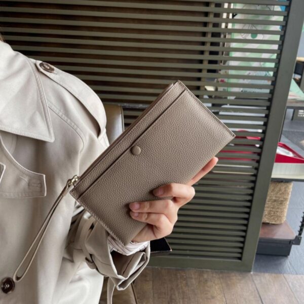 本 革 ロング ウォレット 本 革 長 財布 レディース 人気 財布 柔らかい 革 財布 スマホ が 入る ジップ ウォレット カード が たくさん 入る 財布 クラッチバッグ おすすめ 財布 高級 - 画像 (6)