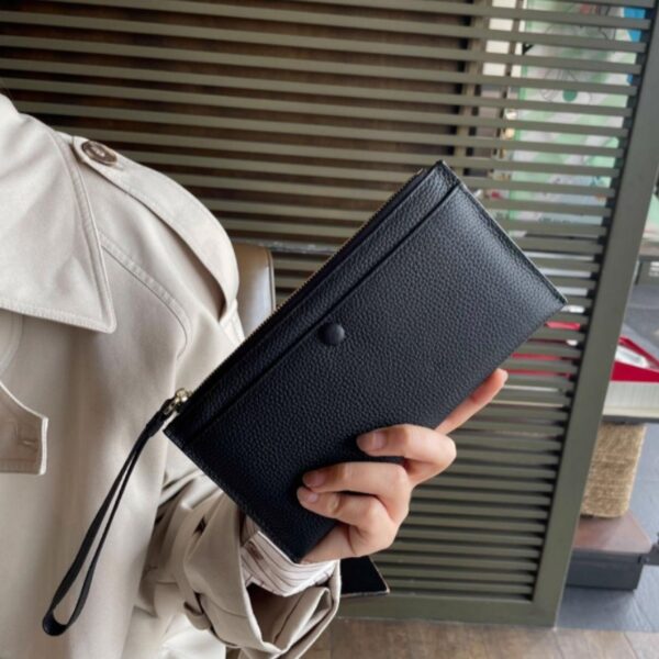 本 革 ロング ウォレット 本 革 長 財布 レディース 人気 財布 柔らかい 革 財布 スマホ が 入る ジップ ウォレット カード が たくさん 入る 財布 クラッチバッグ おすすめ 財布 高級 - 画像 (4)