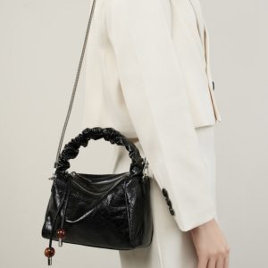 バッグ レディース 人気 シャーリング ショルダー バッグ チェーン ショルダー バッグ 大人 可愛い バッグ 30 代 ミニ ポシェット 本 革 バッグ レディース おしゃれ