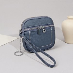 本 革 コイン ケース 小銭入れ レザー キー ケース コイン ケース ミニ 財布 レディース 40 代 マルチ ポーチ ミニ キーリング 付き コイン ケース 小物 入れ 小さめ コインケース 本 革 ミニ 財布 小銭 入れ カード も 入る