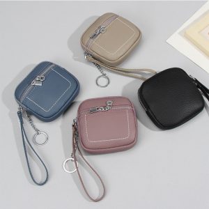 Alternative view of 本 革 コイン ケース 小銭入れ レザー キー ケース コイン ケース ミニ 財布 レディース 40 代 マルチ ポーチ ミニ キーリング 付き コイン ケース 小物 入れ 小さめ コインケース 本 革 ミニ 財布 小銭 入れ カード も 入る