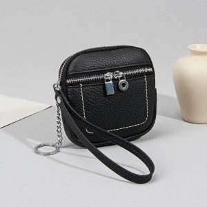 本 革 コイン ケース 小銭入れ レザー キー ケース コイン ケース ミニ 財布 レディース 40 代 マルチ ポーチ ミニ キーリング 付き コイン ケース 小物 入れ 小さめ コインケース 本 革 ミニ 財布 小銭 入れ カード も 入る