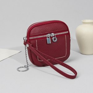 本 革 コイン ケース 小銭入れ レザー キー ケース コイン ケース ミニ 財布 レディース 40 代 マルチ ポーチ ミニ キーリング 付き コイン ケース 小物 入れ 小さめ コインケース 本 革 ミニ 財布 小銭 入れ カード も 入る