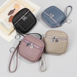 本 革 コイン ケース 小銭入れ レザー キー ケース コイン ケース ミニ 財布 レディース 40 代 マルチ ポーチ ミニ キーリング 付き コイン ケース 小物 入れ 小さめ コインケース 本 革 ミニ 財布 小銭 入れ カード も 入る