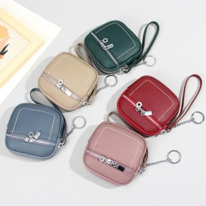 本 革 コイン ケース 小銭入れ レザー キー ケース コイン ケース ミニ 財布 レディース 40 代 マルチ ポーチ ミニ キーリング 付き コイン ケース 小物 入れ 小さめ コインケース 本 革 ミニ 財布 小銭 入れ カード も 入る