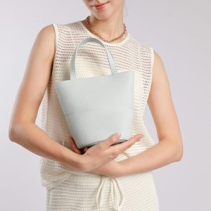 Alternative view of バケツ 型 巾着 ショルダー バッグ 3way バッグ 牛革 小さめ ショルダー バッグ 本 革 ミニトート バッグ 主婦 普段 使い バッグ 40 代 おすすめ の マザーズ バッグ