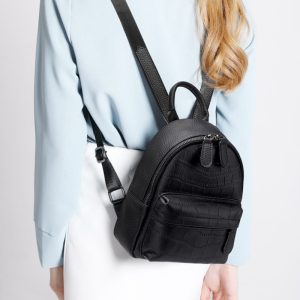 Alternative view of ワニ 柄 リュック サック 小さい バック パック 本革 バックパック 本 革 の リュック サック 大人 バック パック おしゃれ リュック サック レディース 軽量 カジュアル カバン