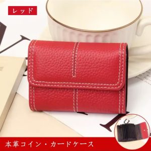 カード ホルダー 女性用 本革 カード ケース アコーディオン カードケース 小銭入れ 革 本革 コインケース 名刺 ケース 牛革 カード入れ 名刺入れ 大 容量