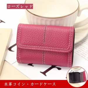 カード ホルダー 女性用 本革 カード ケース アコーディオン カードケース 小銭入れ 革 本革 コインケース 名刺 ケース 牛革 カード入れ 名刺入れ 大 容量