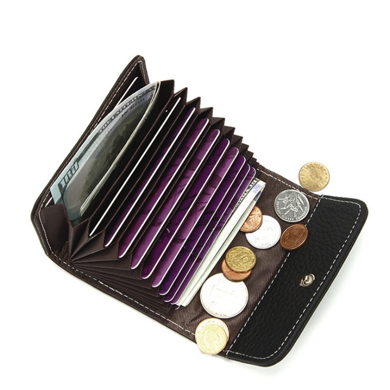 カード ホルダー 女性用 本革 カード ケース アコーディオン カードケース 小銭入れ 革 本革 コインケース 名刺 ケース 牛革 カード入れ 名刺入れ 大 容量