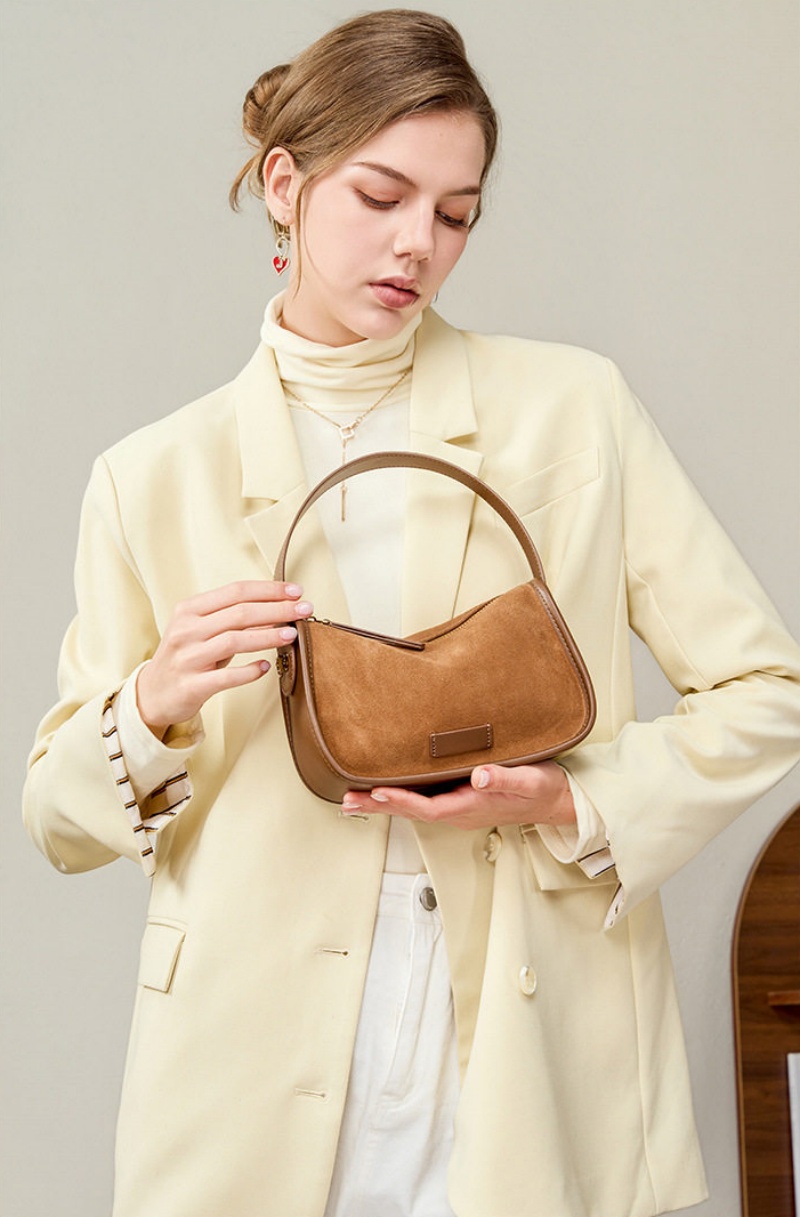 スエード ショルダー バッグ 本 革 ミニ ショルダー バッグ レディース 枕 型 ショルダー バッグ 可愛い ハンドバッグ ミニ ショルダーバッグ 大人 可愛い 冬 バッグ カジュアル カバン レディース