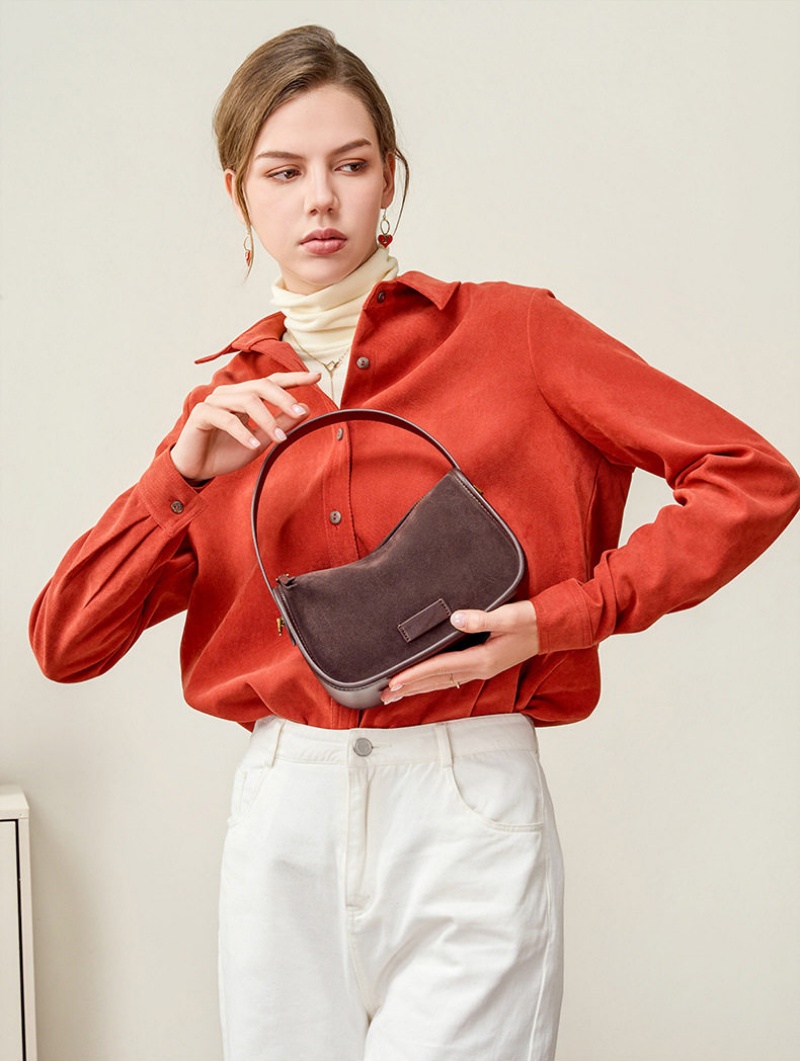 スエード ショルダー バッグ 本 革 ミニ ショルダー バッグ レディース 枕 型 ショルダー バッグ 可愛い ハンドバッグ ミニ ショルダーバッグ 大人 可愛い 冬 バッグ カジュアル カバン レディース