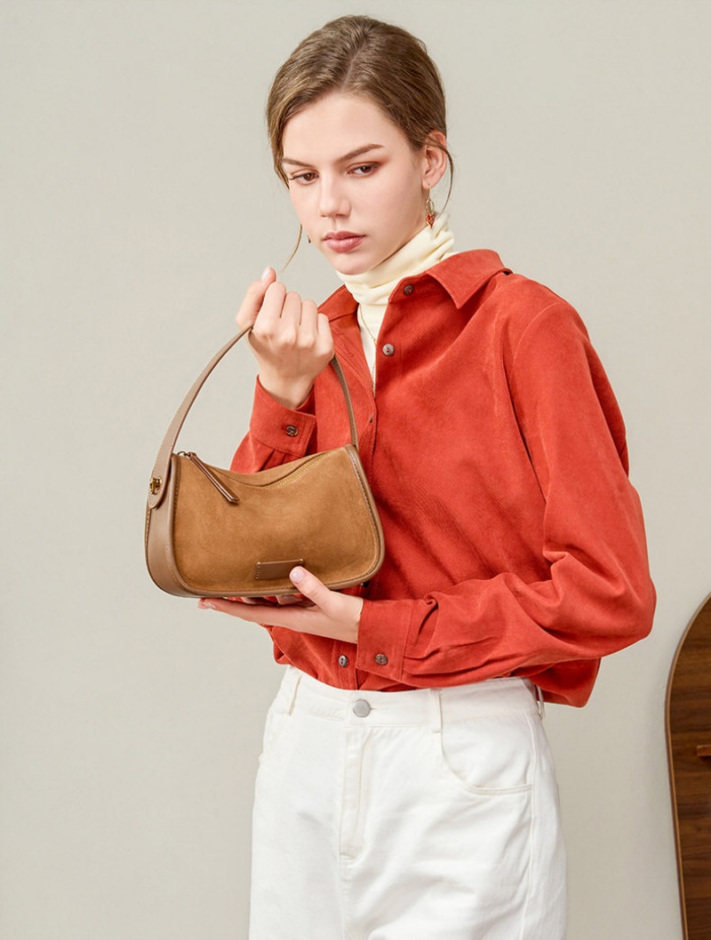 スエード ショルダー バッグ 本 革 ミニ ショルダー バッグ レディース 枕 型 ショルダー バッグ 可愛い ハンドバッグ ミニ ショルダーバッグ 大人 可愛い 冬 バッグ カジュアル カバン レディース