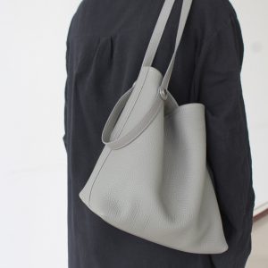 バケツ 型 トート バッグ 革 ミニポーチ 付き ショルダー バッグ 3way ショルダー バッグ レディース 女性 バッグ 人気 40 代 カジュアル 本 革 おしゃれ バッグ