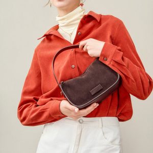 スエード ショルダー バッグ 本 革 ミニ ショルダー バッグ レディース 枕 型 ショルダー バッグ 可愛い ハンドバッグ ミニ ショルダーバッグ 大人 可愛い 冬 バッグ カジュアル カバン レディース