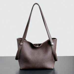 バケツ 型 トート バッグ 革 ミニポーチ 付き ショルダー バッグ 3way ショルダー バッグ レディース 女性 バッグ 人気 40 代 カジュアル 本 革 おしゃれ バッグ