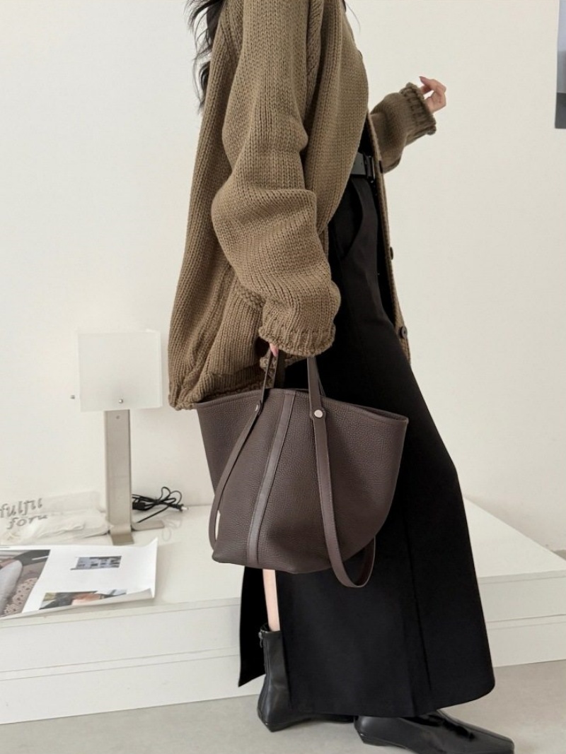 バケツ 型 トート バッグ 革 ミニポーチ 付き ショルダー バッグ 3way ショルダー バッグ レディース 女性 バッグ 人気 40 代 カジュアル 本 革 おしゃれ バッグ