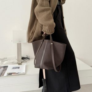 バケツ 型 トート バッグ 革 ミニポーチ 付き ショルダー バッグ 3way ショルダー バッグ レディース 女性 バッグ 人気 40 代 カジュアル 本 革 おしゃれ バッグ