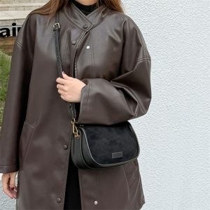 スエード ショルダー バッグ 本 革 ミニ ショルダー バッグ レディース 枕 型 ショルダー バッグ 可愛い ハンドバッグ ミニ ショルダーバッグ 大人 可愛い 冬 バッグ カジュアル カバン レディース