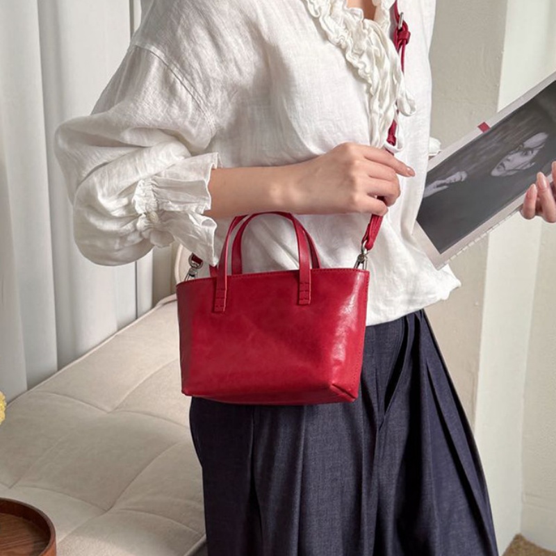 chiiiibag レッド ミニレザー トートバッグ chiiiibag レッド ミニ 