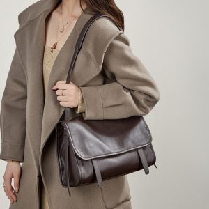 Alternative view of 本革 メッセンジャーバッグ 革 製 ショルダー バッグ メンズ バッグ レディース カジュアル 通勤バッグ a4 レディース ビジネス バッグ a4 通学 旅行 おしゃれ シンプル