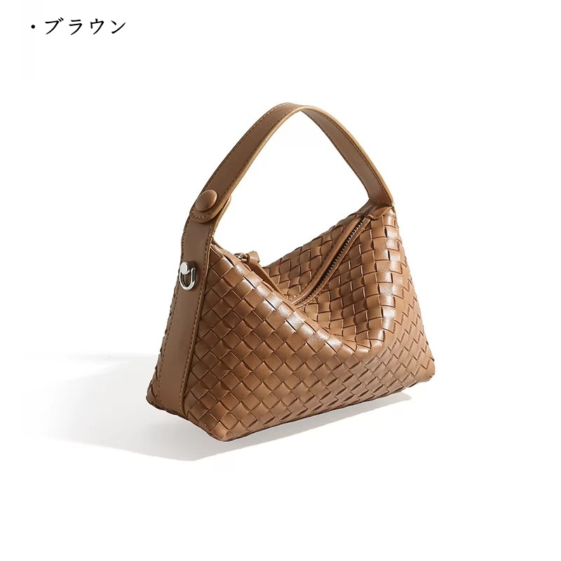 ホーボー バッグ レディース 編み 風 バッグ レディース レザー バッグ 本 革 バッグ レディース 人気 ハンドバッグ 2way 女性 バッグ 軽い もらって 嬉しい 革製品 女性