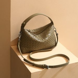 ホーボー バッグ レディース 編み 風 バッグ レディース レザー バッグ 本 革 バッグ レディース 人気 ハンドバッグ 2way 女性 バッグ 軽い もらって 嬉しい 革製品 女性