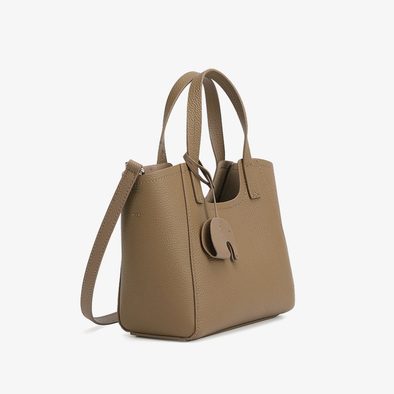 本 革 2way トート バッグ レディース バッグ ミニトート ショルダーバッグ 軽量 シュリンク レザー ハンドバッグ ショルダー バッグ 主婦 バッグ チャーム 付き 通勤 通学 お出かけ プレゼント