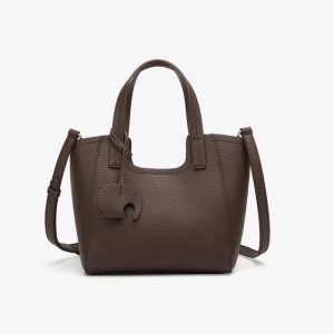 本 革 2way トート バッグ レディース バッグ ミニトート ショルダーバッグ 軽量 シュリンク レザー ハンドバッグ ショルダー バッグ 主婦 バッグ チャーム 付き 通勤 通学 お出かけ プレゼント