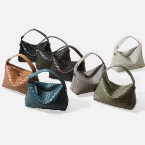 ホーボー バッグ レディース 編み 風 バッグ レディース レザー バッグ 本 革 バッグ レディース 人気 ハンドバッグ 2way 女性 バッグ 軽い もらって 嬉しい 革製品 女性