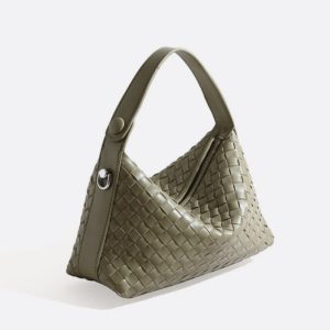 ホーボー バッグ レディース 編み 風 バッグ レディース レザー バッグ 本 革 バッグ レディース 人気 ハンドバッグ 2way 女性 バッグ 軽い もらって 嬉しい 革製品 女性