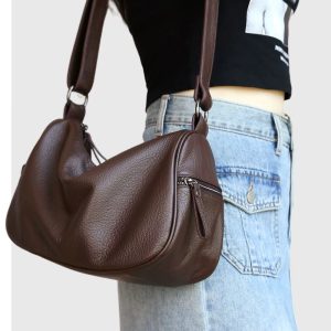 ホーボー バッグ レザー 本革 トート バッグ シュリンク レザー ショルダー バッグ 本 革 トート バッグ 柔らかい レザー ワン ショルダー バッグ レディース バッグ プレゼント