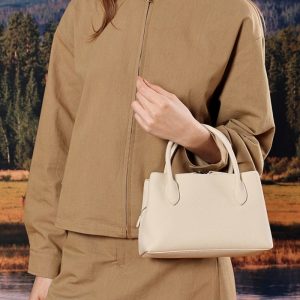 本革 2WAY ショルダーバッグ レディース 大人 かわいい ミニトートバッグ 斜めがけ ショルダー バッグ レディース フォーマル バッグ レディース プレゼント 自立 ファスナー 軽量 レザー ハンドバッグ 小さめ スクエア 通勤 通学 旅行