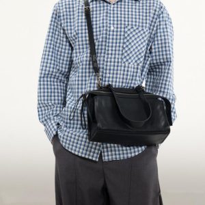 2way ショルダー バッグ メンズ 本革 ショルダーバッグ メンズ 肩掛け バッグ メンズ 革 ショルダー バッグ 箱 型 斜め 掛け ショルダー バッグ レザー ショルダーバッグ 男女兼用 2way ショルダー バッグ メンズ 本革 ショルダーバッグ メンズ 肩掛け バッグ メンズ 革 ショルダー バッグ 箱 型 斜め 掛け ショルダー バッグ レザー ショルダーバッグ 男女兼用 - 画像 (4)