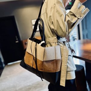 本 革 トート バッグ 大 容量 バイ カラー レザー トート バッグ トート バッグ 巾着 付き 通勤 バッグ レディース 軽い a4 トート バッグ レディース バッグ 編み風 40 代 鞄 レディース 人気 本 革 トート バッグ 大 容量 バイ カラー レザー トート バッグ トート バッグ 巾着 付き 通勤 バッグ レディース 軽い a4 トート バッグ レディース バッグ 編み風 40 代 鞄 レディース 人気 - 画像 (4)