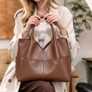 トート バッグ 大 容量 革 3way トート バッグ 通勤 バッグ レディース 本 革 レザー トート バッグ 本 革 通勤 バッグ a4 本 革 フォーマル バッグ レディース 40 代 女性 に 人気 の バッグ - 画像 (6)